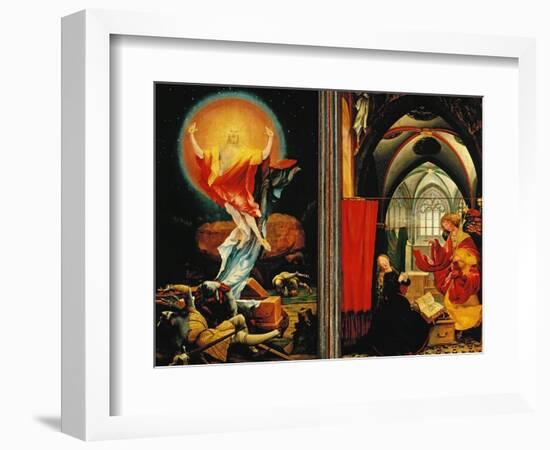 The Isenheim Altar: Christ Resurrection, Annunciaton, Limewood, Around 1515-Matthias Grünewald-Framed Giclee Print
