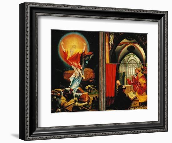 The Isenheim Altar: Christ Resurrection, Annunciaton, Limewood, Around 1515-Matthias Grünewald-Framed Giclee Print