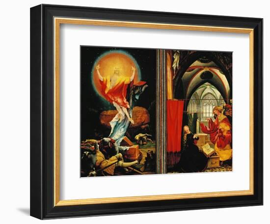 The Isenheim Altar: Christ Resurrection, Annunciaton, Limewood, Around 1515-Matthias Grünewald-Framed Giclee Print