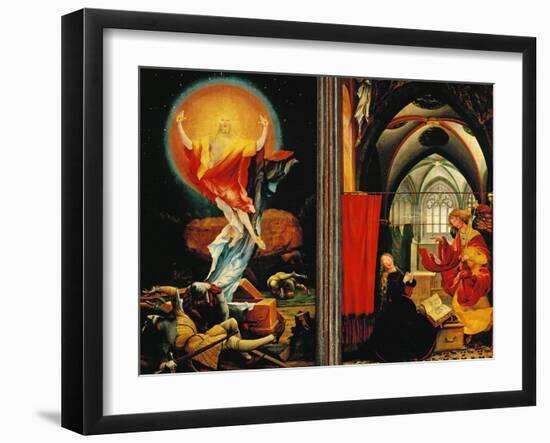 The Isenheim Altar: Christ Resurrection, Annunciaton, Limewood, Around 1515-Matthias Grünewald-Framed Giclee Print