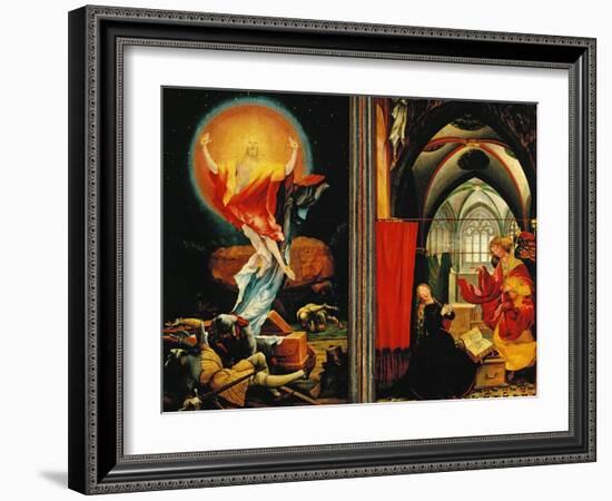 The Isenheim Altar: Christ Resurrection, Annunciaton, Limewood, Around 1515-Matthias Grünewald-Framed Giclee Print