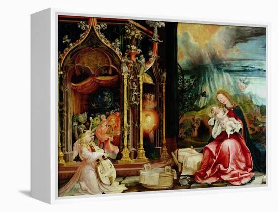 The Isenheim Altarpiece, Central Panel: Concert of Angels and Nativity, 1506-1515-Matthias Grünewald-Framed Premier Image Canvas