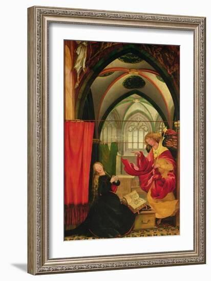 The Isenheim Altarpiece, Left Wing: Annunciation-Matthias Grünewald-Framed Giclee Print