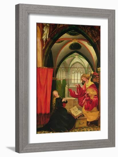 The Isenheim Altarpiece, Left Wing: Annunciation-Matthias Grünewald-Framed Giclee Print