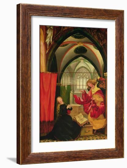 The Isenheim Altarpiece, Left Wing: Annunciation-Matthias Grünewald-Framed Giclee Print