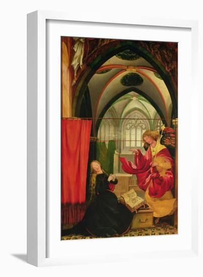 The Isenheim Altarpiece, Left Wing: Annunciation-Matthias Grünewald-Framed Giclee Print