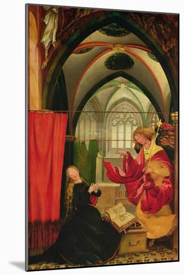 The Isenheim Altarpiece, Left Wing: Annunciation-Matthias Grünewald-Mounted Giclee Print