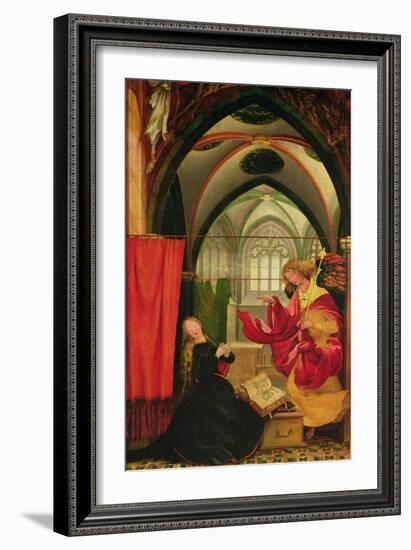 The Isenheim Altarpiece, Left Wing: Annunciation-Matthias Grünewald-Framed Giclee Print