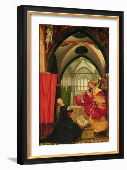 The Isenheim Altarpiece, Left Wing: Annunciation-Matthias Grünewald-Framed Giclee Print