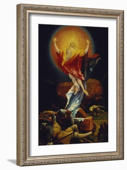 The Isenheim Altarpiece: Resurrection of Christ (Right Wing from the Second View), about 1512-15-Matthias Grünewald-Framed Giclee Print