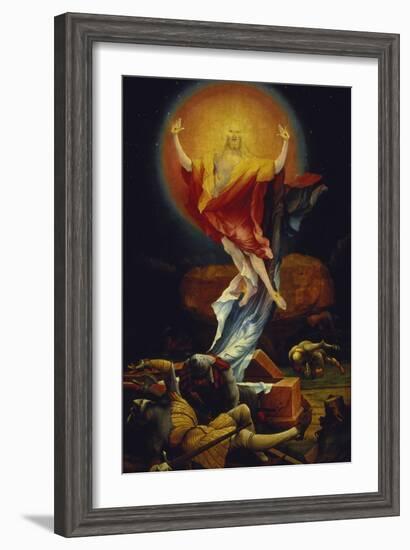 The Isenheim Altarpiece: Resurrection of Christ (Right Wing from the Second View), about 1512-15-Matthias Grünewald-Framed Giclee Print