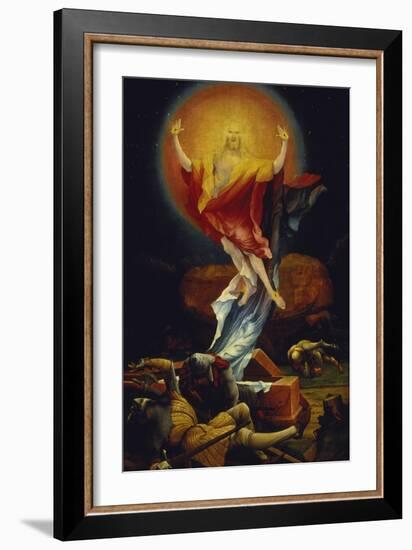 The Isenheim Altarpiece: Resurrection of Christ (Right Wing from the Second View), about 1512-15-Matthias Grünewald-Framed Giclee Print