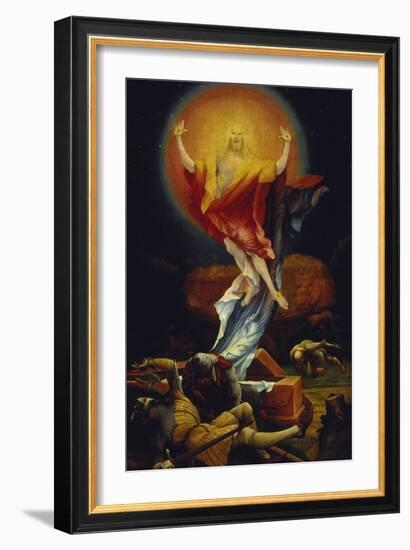 The Isenheim Altarpiece: Resurrection of Christ (Right Wing from the Second View), about 1512-15-Matthias Grünewald-Framed Giclee Print