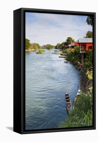 The Island of Don Det Is an Upcoming Backpacker Stop on Mekong River Along Cambodia and Laos Border-Micah Wright-Framed Premier Image Canvas