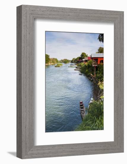 The Island of Don Det Is an Upcoming Backpacker Stop on Mekong River Along Cambodia and Laos Border-Micah Wright-Framed Photographic Print