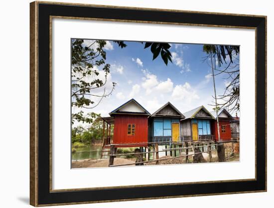 The Island of Don Det Is an Upcoming Backpacker Stop on Mekong River Along Cambodia and Laos Border-Micah Wright-Framed Photographic Print