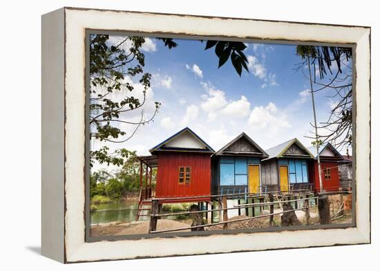 The Island of Don Det Is an Upcoming Backpacker Stop on Mekong River Along Cambodia and Laos Border-Micah Wright-Framed Premier Image Canvas