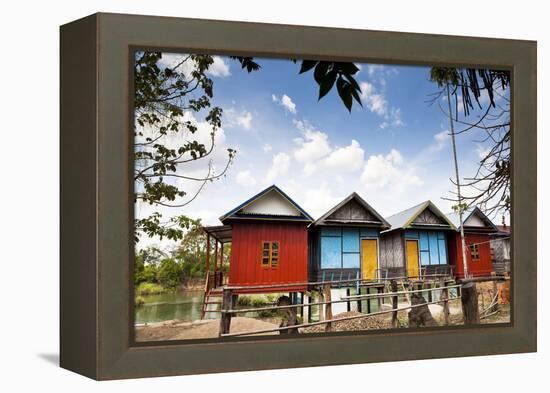 The Island of Don Det Is an Upcoming Backpacker Stop on Mekong River Along Cambodia and Laos Border-Micah Wright-Framed Premier Image Canvas