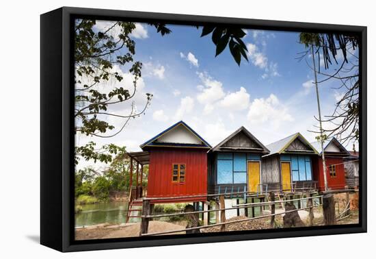 The Island of Don Det Is an Upcoming Backpacker Stop on Mekong River Along Cambodia and Laos Border-Micah Wright-Framed Premier Image Canvas