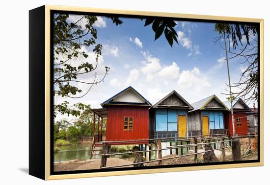 The Island of Don Det Is an Upcoming Backpacker Stop on Mekong River Along Cambodia and Laos Border-Micah Wright-Framed Premier Image Canvas