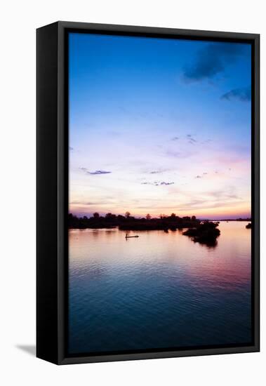 The Island of Don Det Is an Upcoming Backpacker Stop on Mekong River Along Cambodia and Laos Border-Micah Wright-Framed Premier Image Canvas