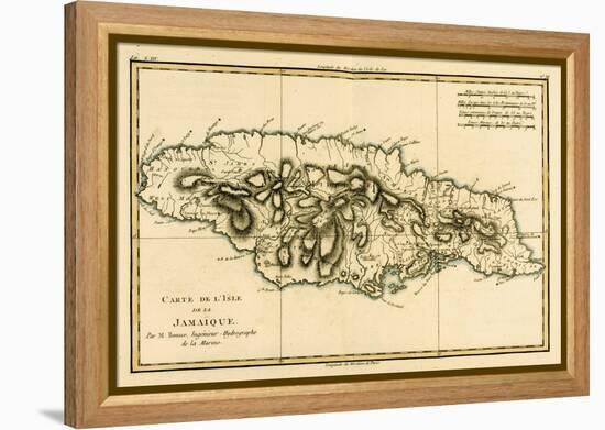 The Island of Jamaica, from 'Atlas De Toutes Les Parties Connues Du Globe Terrestre' by Guillaume…-Charles Marie Rigobert Bonne-Framed Premier Image Canvas