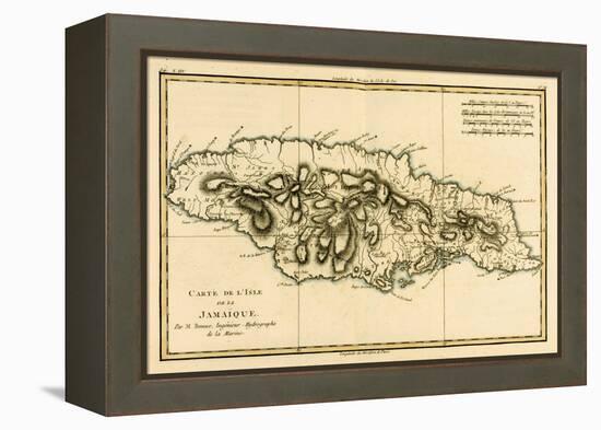 The Island of Jamaica, from 'Atlas De Toutes Les Parties Connues Du Globe Terrestre' by Guillaume…-Charles Marie Rigobert Bonne-Framed Premier Image Canvas