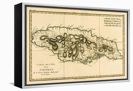 The Island of Jamaica, from 'Atlas De Toutes Les Parties Connues Du Globe Terrestre' by Guillaume…-Charles Marie Rigobert Bonne-Framed Premier Image Canvas