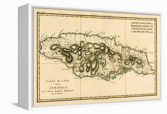 The Island of Jamaica, from 'Atlas De Toutes Les Parties Connues Du Globe Terrestre' by Guillaume…-Charles Marie Rigobert Bonne-Framed Premier Image Canvas