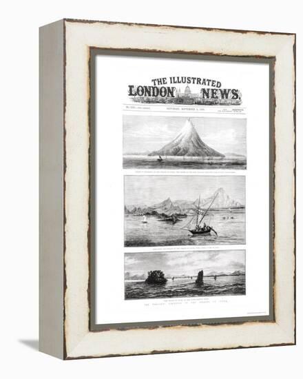 The Island of Krakatoa, Front Cover of "The Illustrated London News," 8th September 1883-null-Framed Premier Image Canvas