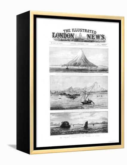 The Island of Krakatoa, Front Cover of "The Illustrated London News," 8th September 1883-null-Framed Premier Image Canvas