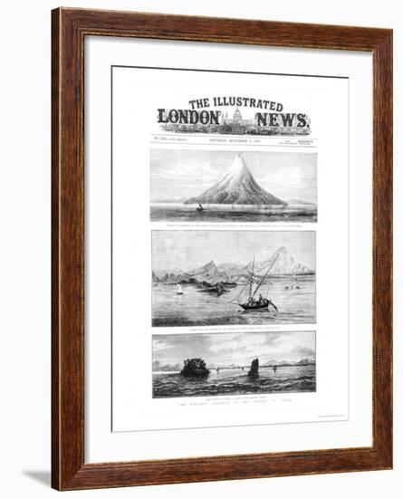 The Island of Krakatoa, Front Cover of "The Illustrated London News," 8th September 1883-null-Framed Giclee Print