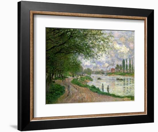 The Island of La Grande Jatte-Claude Monet-Framed Giclee Print