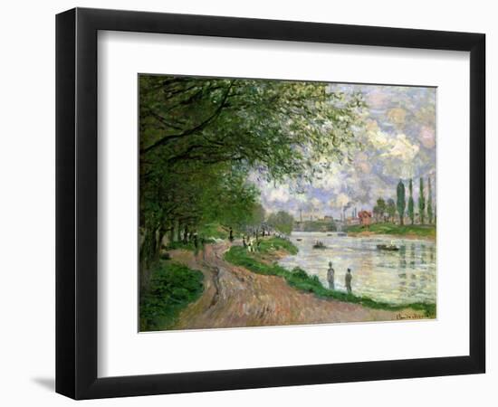 The Island of La Grande Jatte-Claude Monet-Framed Giclee Print