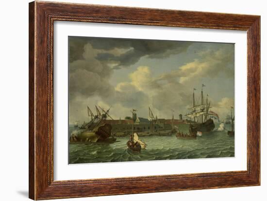 The Island of Onrust near Batavia, Jakarta, 1699-Abraham Storck-Framed Giclee Print