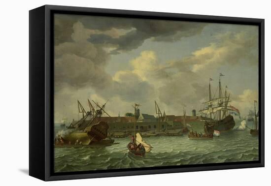 The Island of Onrust near Batavia, Jakarta, 1699-Abraham Storck-Framed Premier Image Canvas
