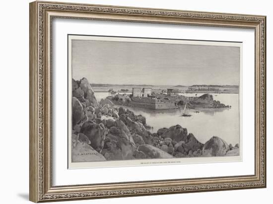 The Island of Philae as Seen from the Libyan Shore-Charles Auguste Loye-Framed Giclee Print