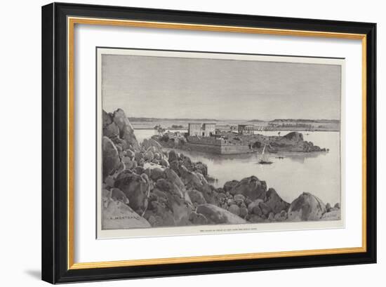 The Island of Philae as Seen from the Libyan Shore-Charles Auguste Loye-Framed Giclee Print