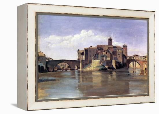 The Island of San Bartolomeo, 1826-28-Jean-Baptiste-Camille Corot-Framed Premier Image Canvas