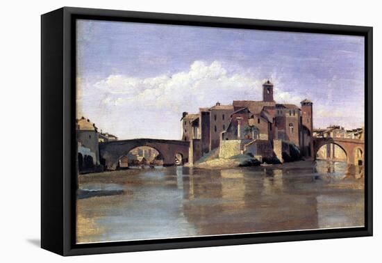 The Island of San Bartolomeo, 1826-28-Jean-Baptiste-Camille Corot-Framed Premier Image Canvas