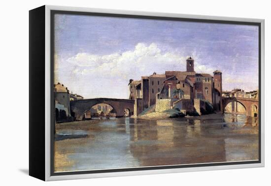 The Island of San Bartolomeo, 1826-28-Jean-Baptiste-Camille Corot-Framed Premier Image Canvas