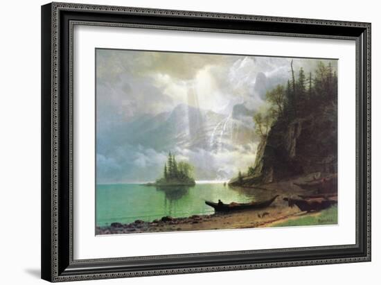 The Island-Albert Bierstadt-Framed Art Print