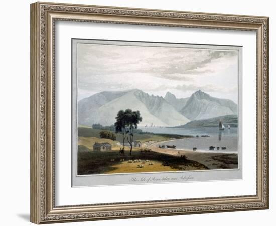 'The Isle of Arran taken near Ardrossan', Scotland, 1817-William Daniell-Framed Giclee Print