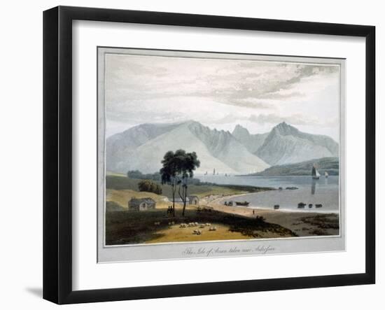 'The Isle of Arran taken near Ardrossan', Scotland, 1817-William Daniell-Framed Giclee Print