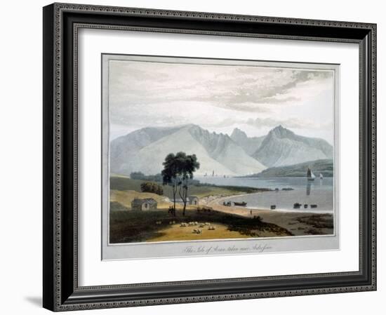 'The Isle of Arran taken near Ardrossan', Scotland, 1817-William Daniell-Framed Giclee Print