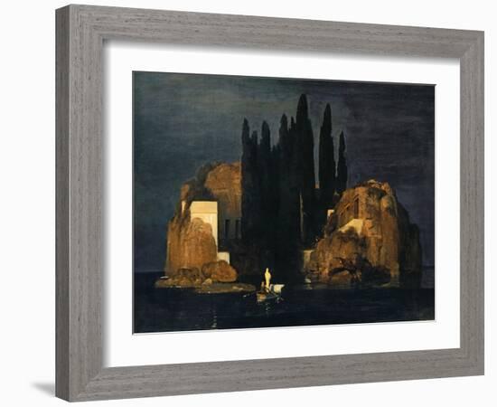 The Isle of the Dead, 1880-Arnold Bocklin-Framed Giclee Print