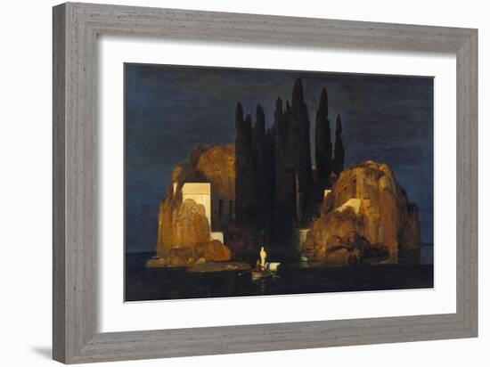 The Isle of the Dead (First Version), 1880-Arnold Bocklin-Framed Giclee Print