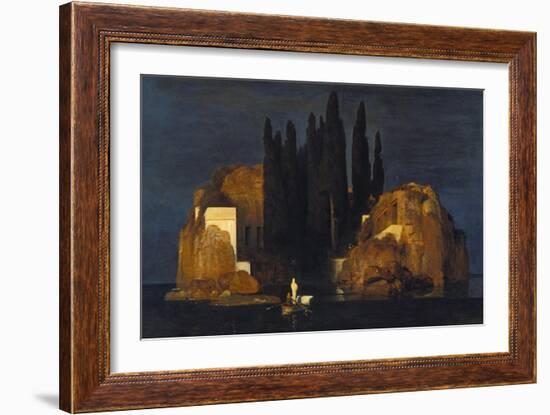 The Isle of the Dead (First Version), 1880-Arnold Bocklin-Framed Giclee Print