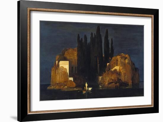 The Isle of the Dead (First Version), 1880-Arnold Bocklin-Framed Giclee Print