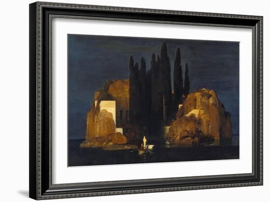 The Isle of the Dead (First Version), 1880-Arnold Bocklin-Framed Giclee Print